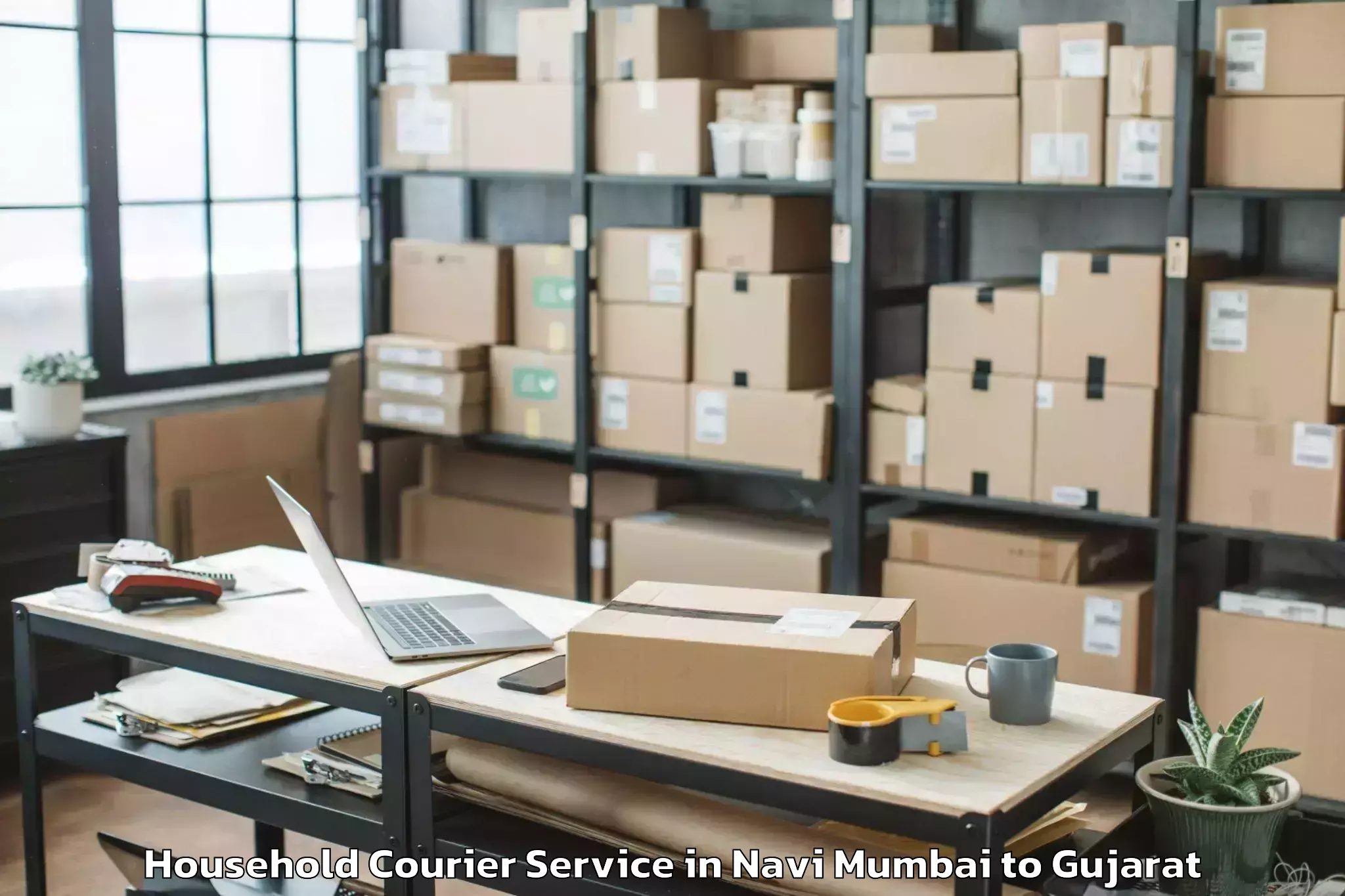 Get Navi Mumbai to Gujarat Household Courier